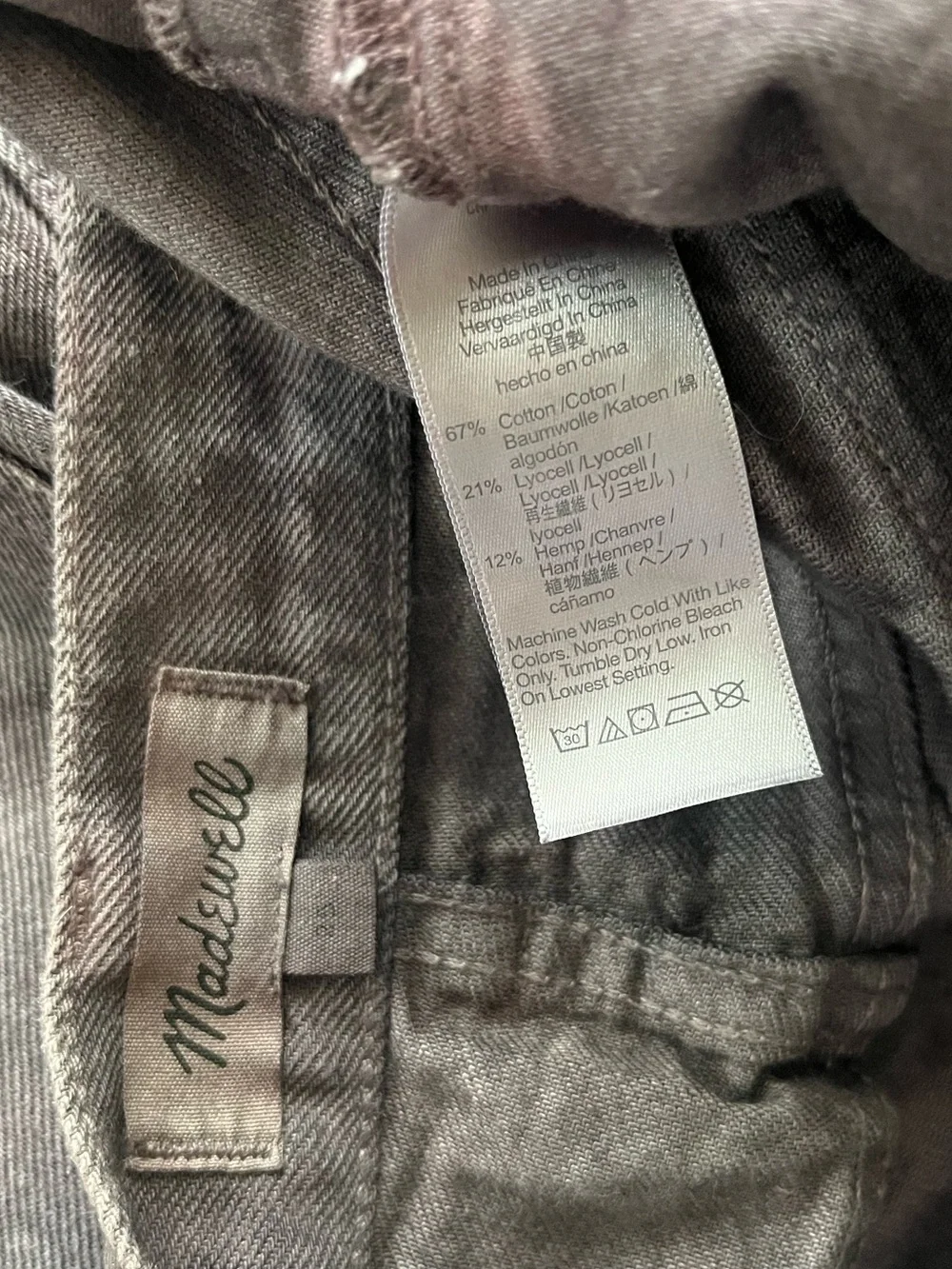 Madewell MN Dye Studio Denim Patch Pocket Utility Mini Skirt Size 25 Fig NO931